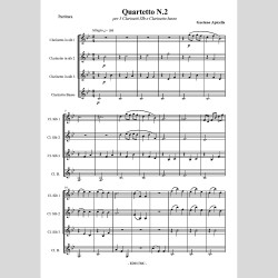 Quartetto N. 2, per 4 Clarinetti di Gaetano Apicella
