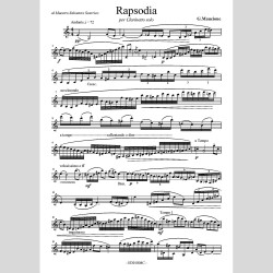 Rapsodia per Clarinetto, di Giuseppe Maucione