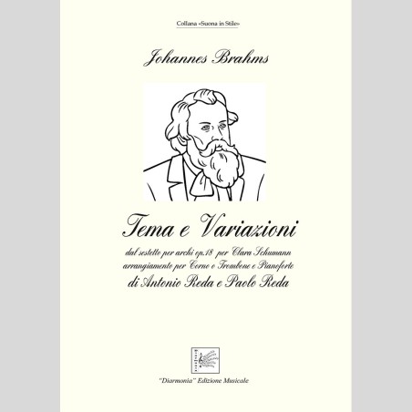 Tema e variazione op.18 di J. Brahms, arr. per Corno o Trombone e Pianoforte di Antonio e Paolo Reda