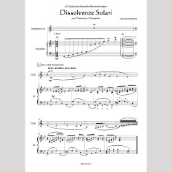 Dissolvenze solari for Clarinet and Piano, by Giovanni Rotondi